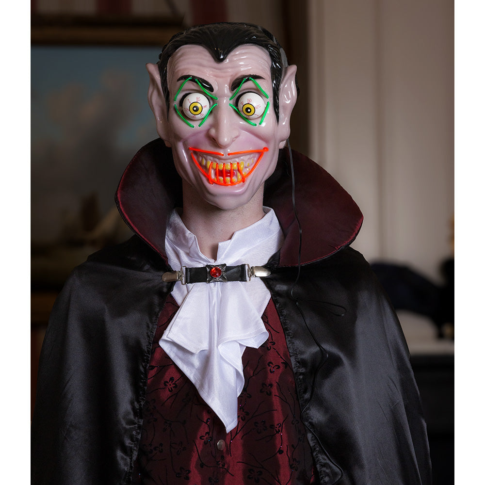 Masque LED Vampire Luminescent 3 Modes - Déguisement Adulte