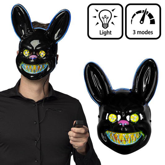 Masque Lapin Lumineux LED - Déguisement Halloween Animé