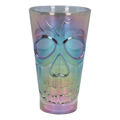 Verre Crâne Irisé Phosphorescent - Design Tête de Mort