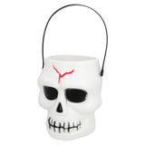 Panier Crâne Blanc Halloween - Accessoire Déguisement Festif