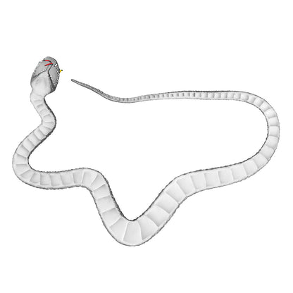 Serpent Noir Réaliste avec Tête Articulée - Accessoire Halloween