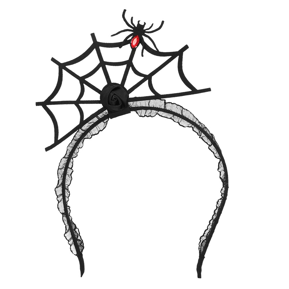 Serre-tête Cornes Diable Maille Rouge Halloween - 3 Designs
