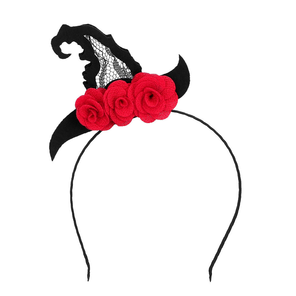 Serre-tête Cornes Diable Maille Rouge Halloween - 3 Designs