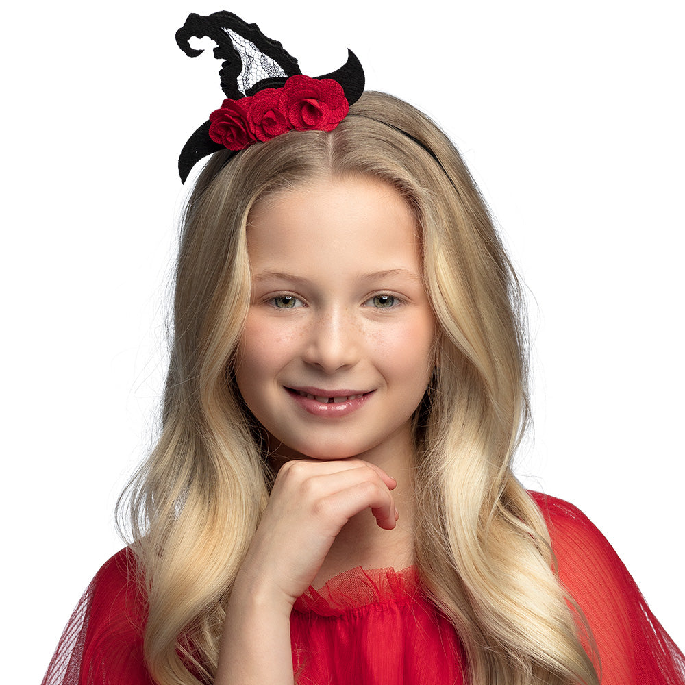 Serre-tête Cornes Diable Maille Rouge Halloween - 3 Designs