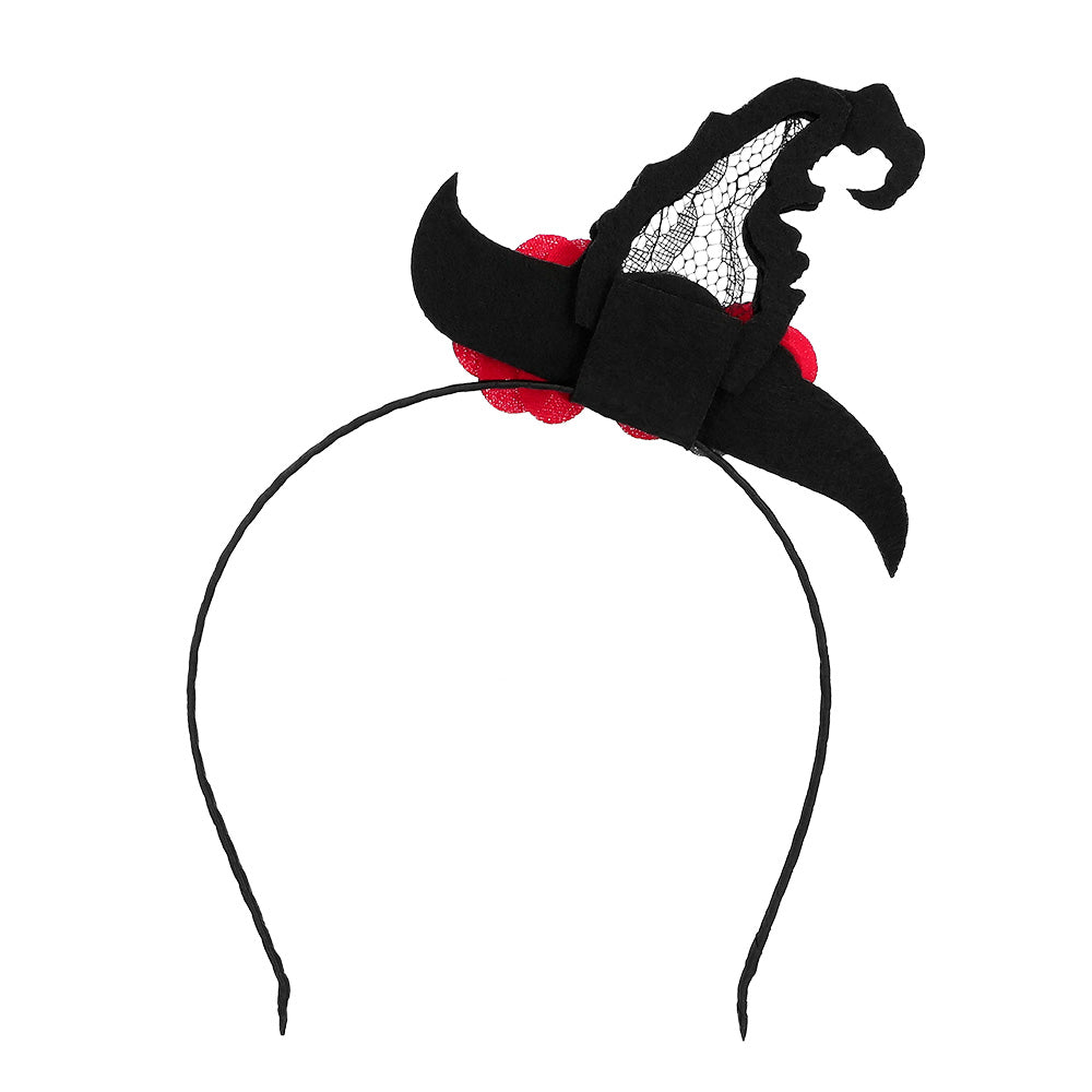 Serre-tête Cornes Diable Maille Rouge Halloween - 3 Designs