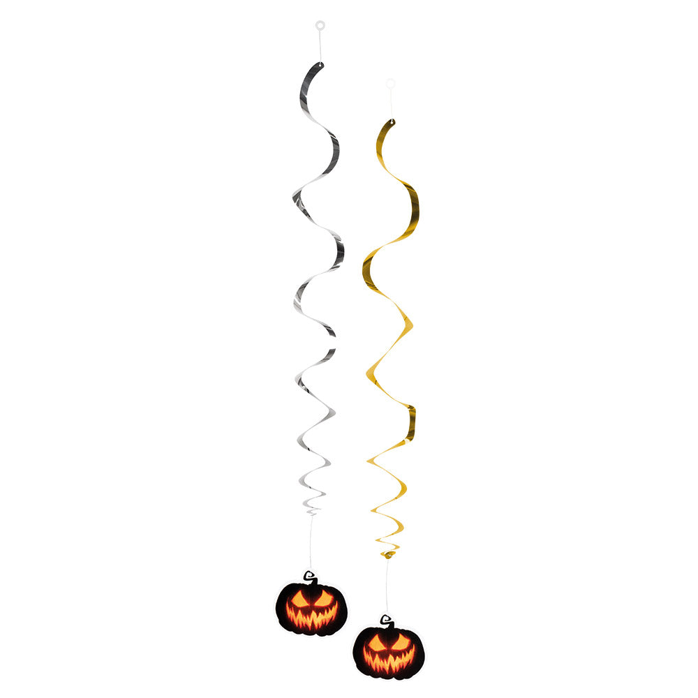 Guirlande Spirale Citrouille Halloween - Décoration Suspendue