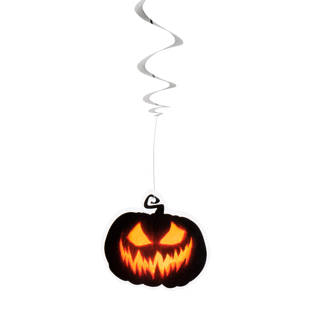 Guirlande Spirale Citrouille Halloween - Décoration Suspendue