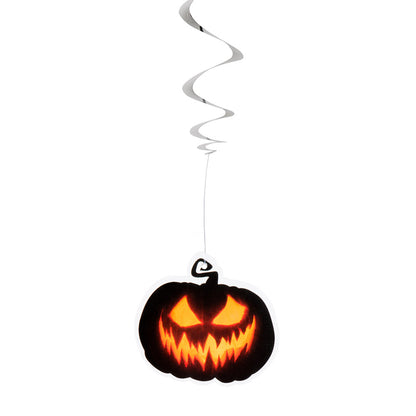 Guirlande Spirale Citrouille Halloween - Décoration Suspendue
