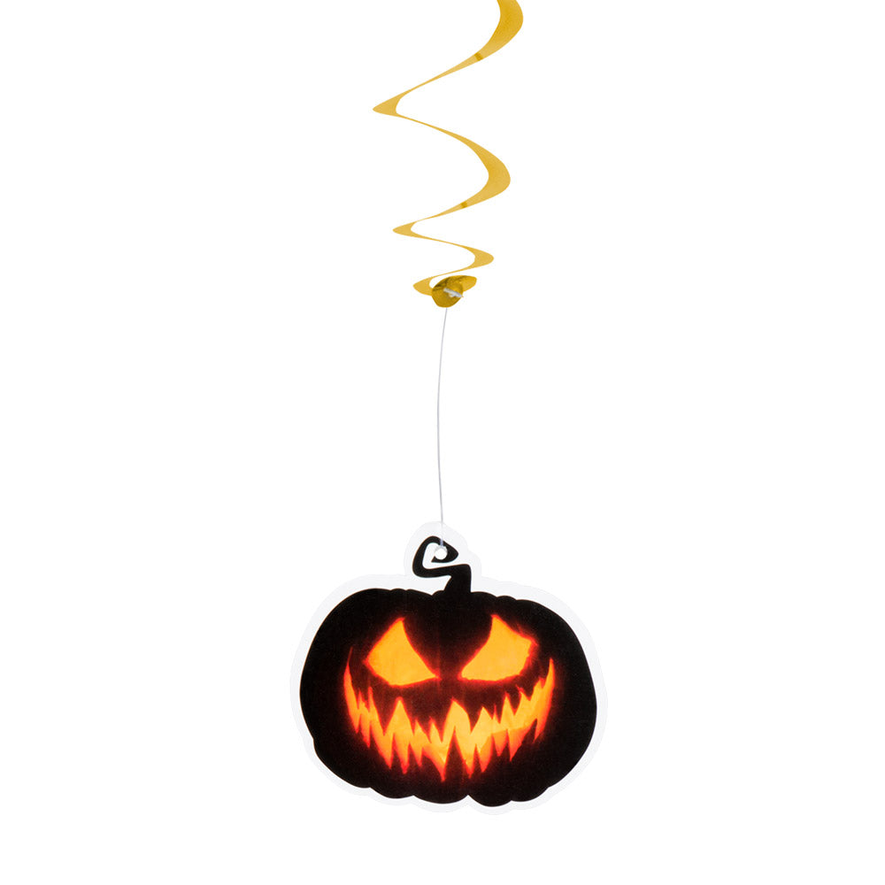 Guirlande Spirale Citrouille Halloween - Décoration Suspendue