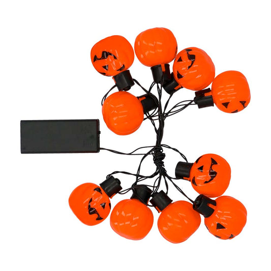 Guirlande LED Halloween Citrouilles Souriantes 175cm