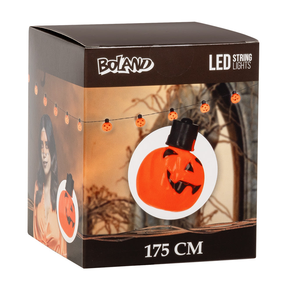 Guirlande LED Halloween Citrouilles Souriantes 175cm