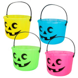 Seaux Citrouille Halloween 4 Couleurs Fluo - Bonbons & Friandises