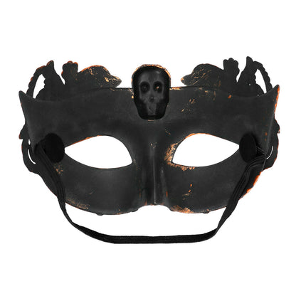 Masque Vénitien Skull Luxe - Bronze & Noir Festif