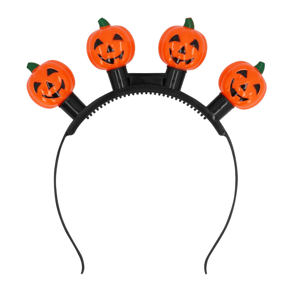 Serre-tête Citrouilles LED Halloween - 3 modes lumineux