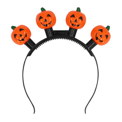Serre-tête Citrouilles LED Halloween - 3 modes lumineux