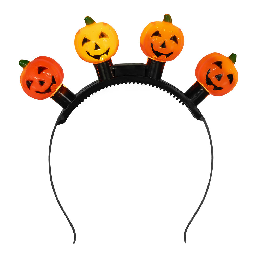 Serre-tête Citrouilles LED Halloween - 3 modes lumineux