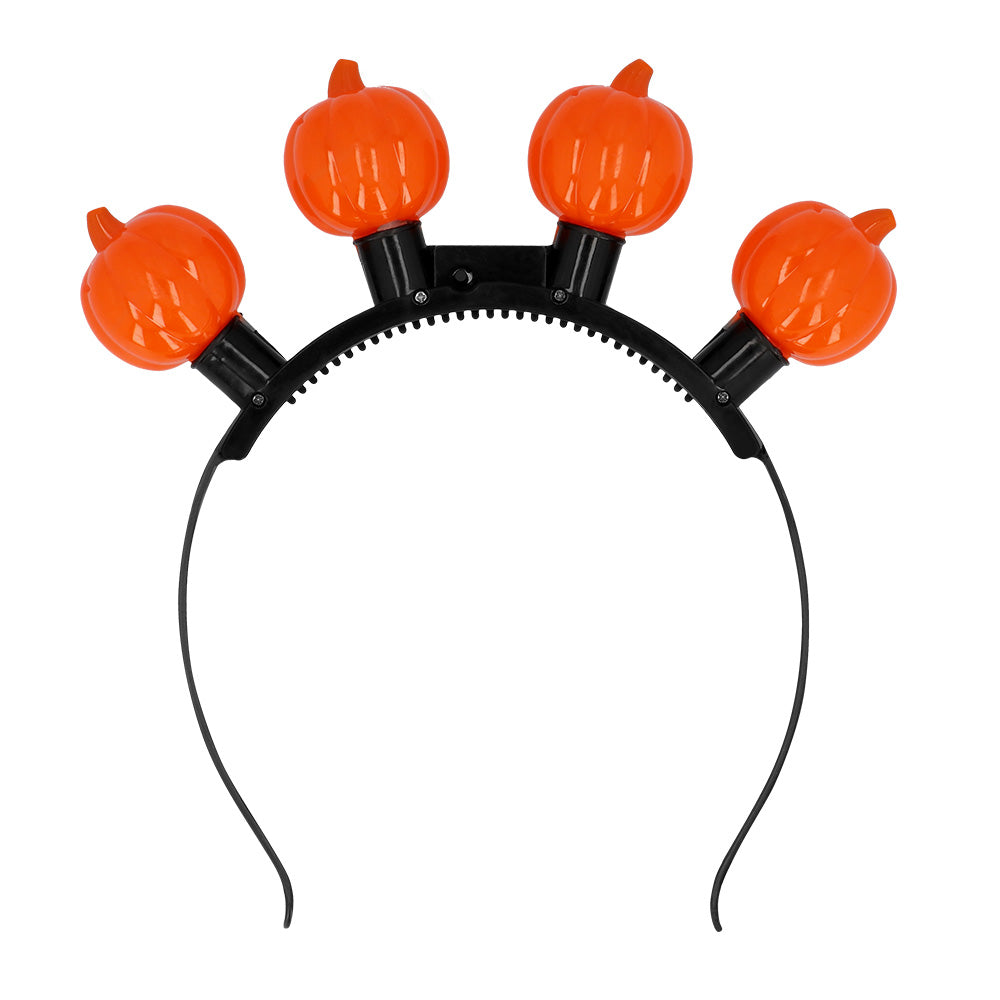 Serre-tête Citrouilles LED Halloween - 3 modes lumineux