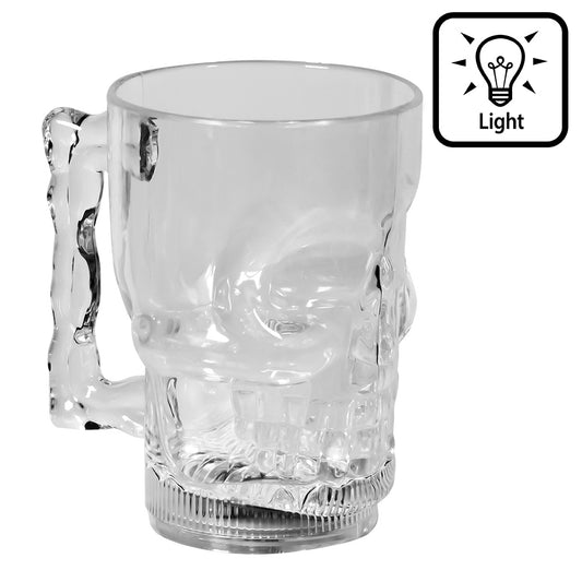 Chope Crâne Lumineuse LED - Verre Party Skull