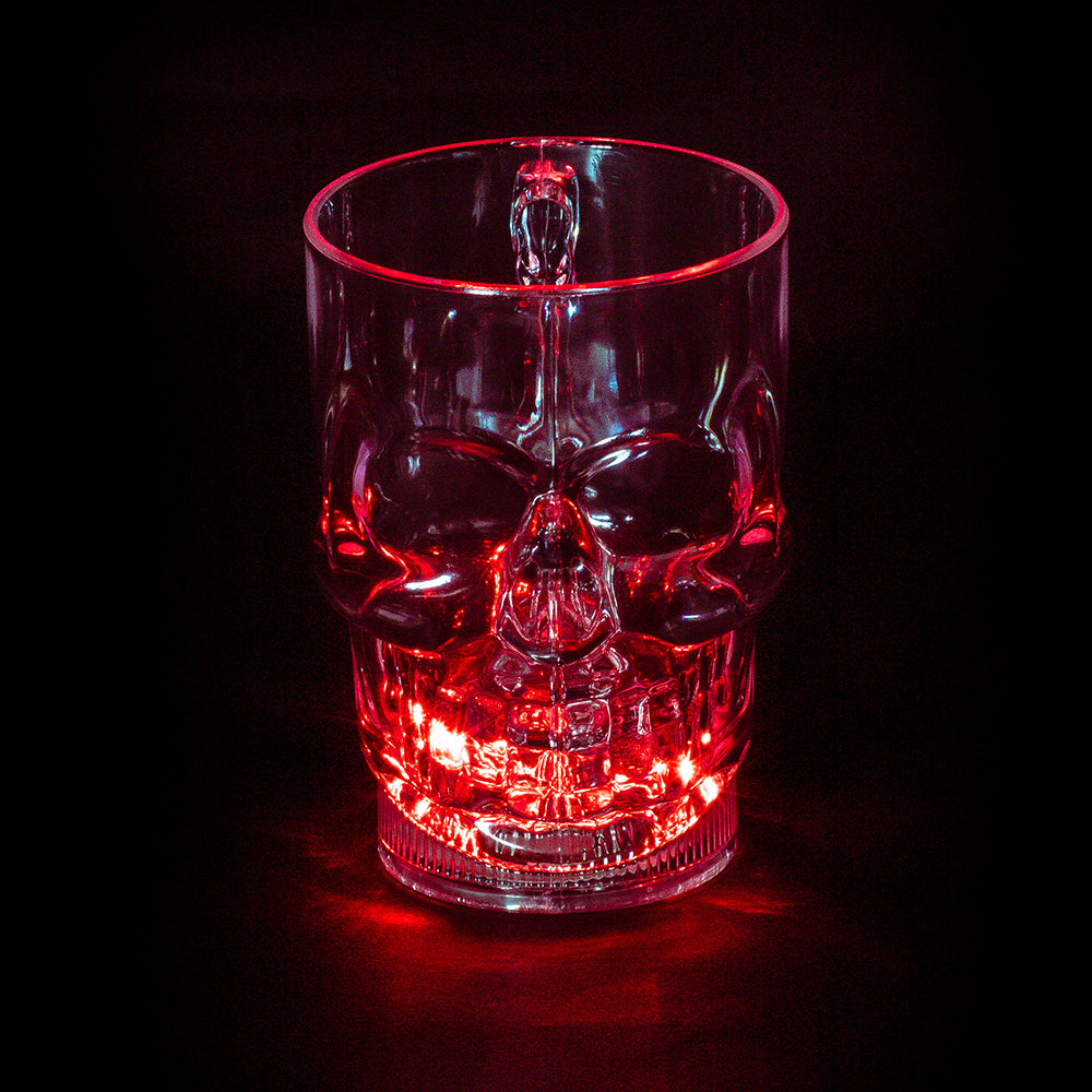 Chope Crâne Lumineuse LED - Verre Party Skull