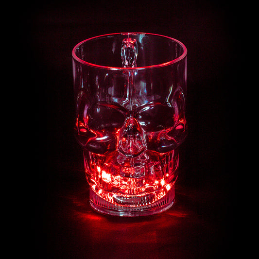 Chope Crâne Lumineuse LED - Verre Party Skull