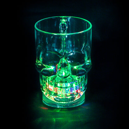 Chope Crâne Lumineuse LED - Verre Party Skull