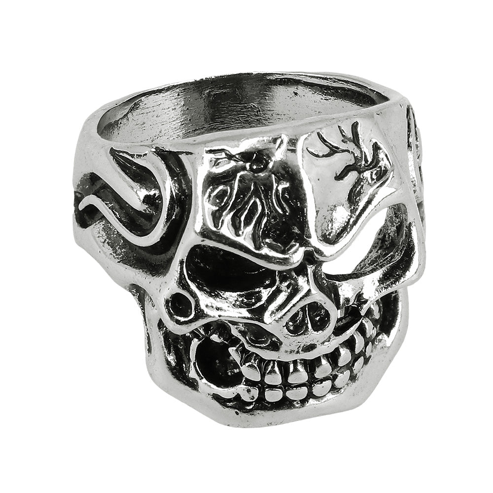 Bague Crâne Gothique Argent - Accessoire Rockstar Homme Femme