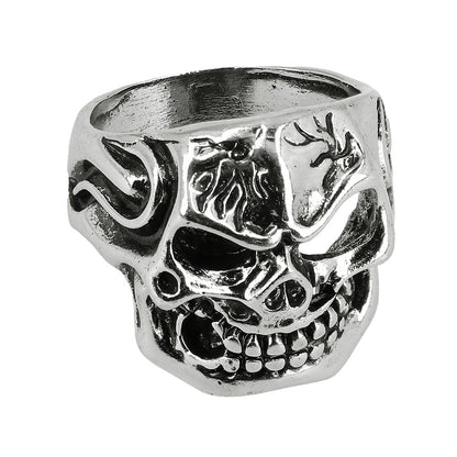 Bague Crâne Gothique Argent - Accessoire Rockstar Homme Femme