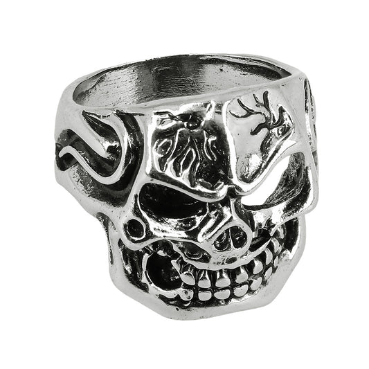 Bague Crâne Gothique Argent - Accessoire Rockstar Homme Femme