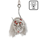 Tête de Démon Suspendue avec Lumières LED - Décoration Halloween