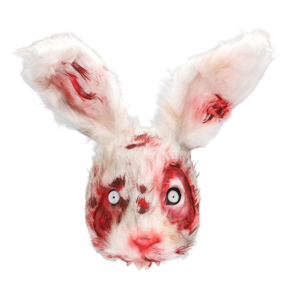 Masque de Lapin Blanc Sanglant - Déguisement Halloween Terrifiant
