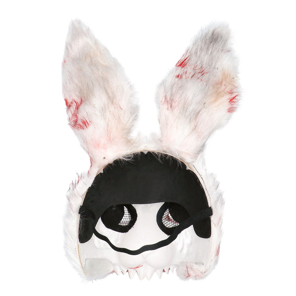 Masque de Lapin Blanc Sanglant - Déguisement Halloween Terrifiant