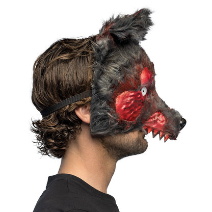 Masque Loup Zombie Gris Horrible Halloween - Déguisement Effrayant