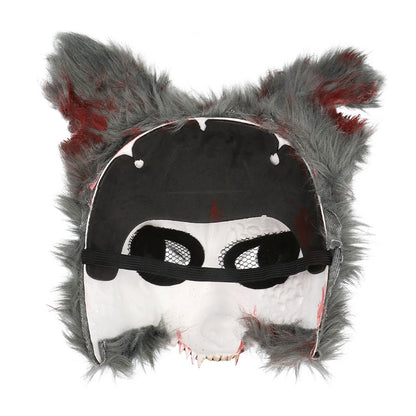 Masque Loup Zombie Gris Horrible Halloween - Déguisement Effrayant