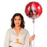 Ballon Hélium Clown Pennywise Visage Rouge - Décoration Fête