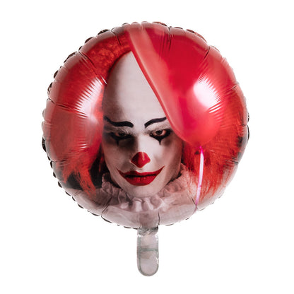 Ballon Hélium Clown Pennywise Visage Rouge - Décoration Fête