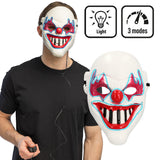 Masque Clown Lumineux LED - 3 Modes d'Éclairage