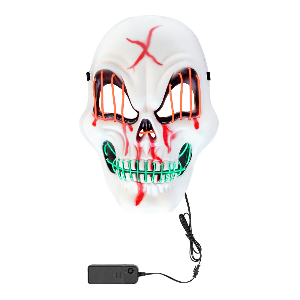 Masque LED Lumineux 3 Modes - Déguisement Halloween Adulte