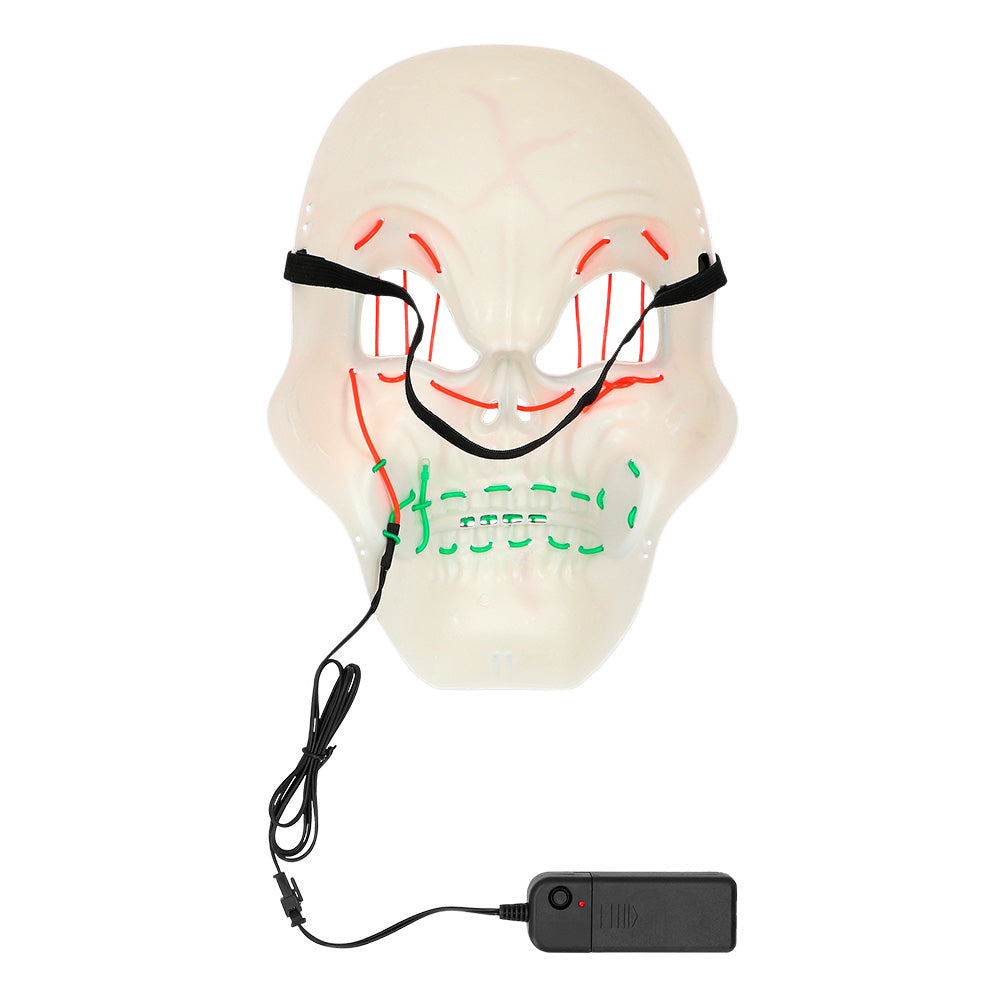 Masque LED Lumineux 3 Modes - Déguisement Halloween Adulte