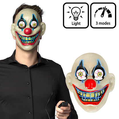 Masque LED Lumineux 3 Modes - Déguisement Halloween Adulte