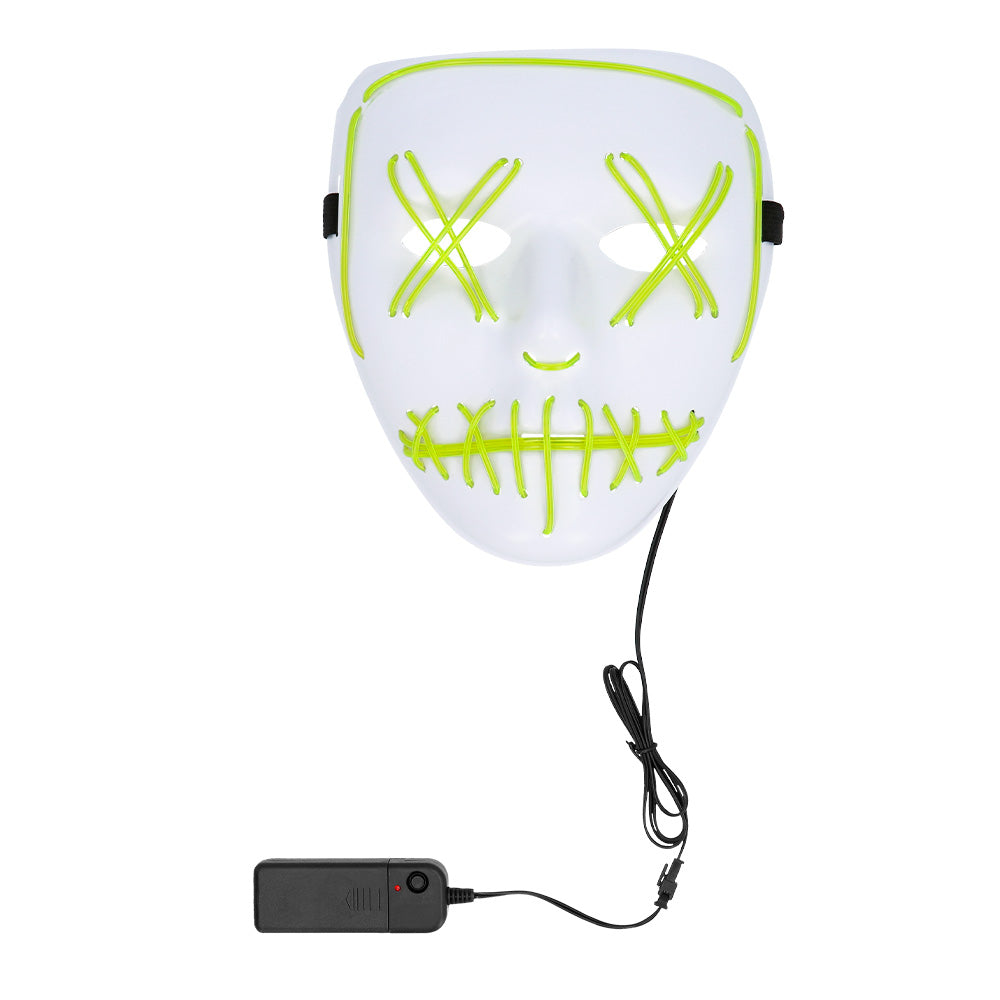 Masque LED Lumineux 3 Modes - Déguisement Halloween Adulte