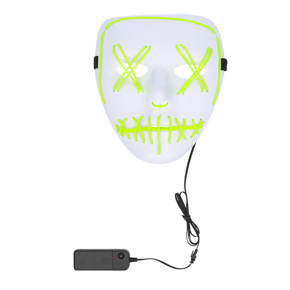 Masque LED Lumineux 3 Modes - Déguisement Halloween Adulte