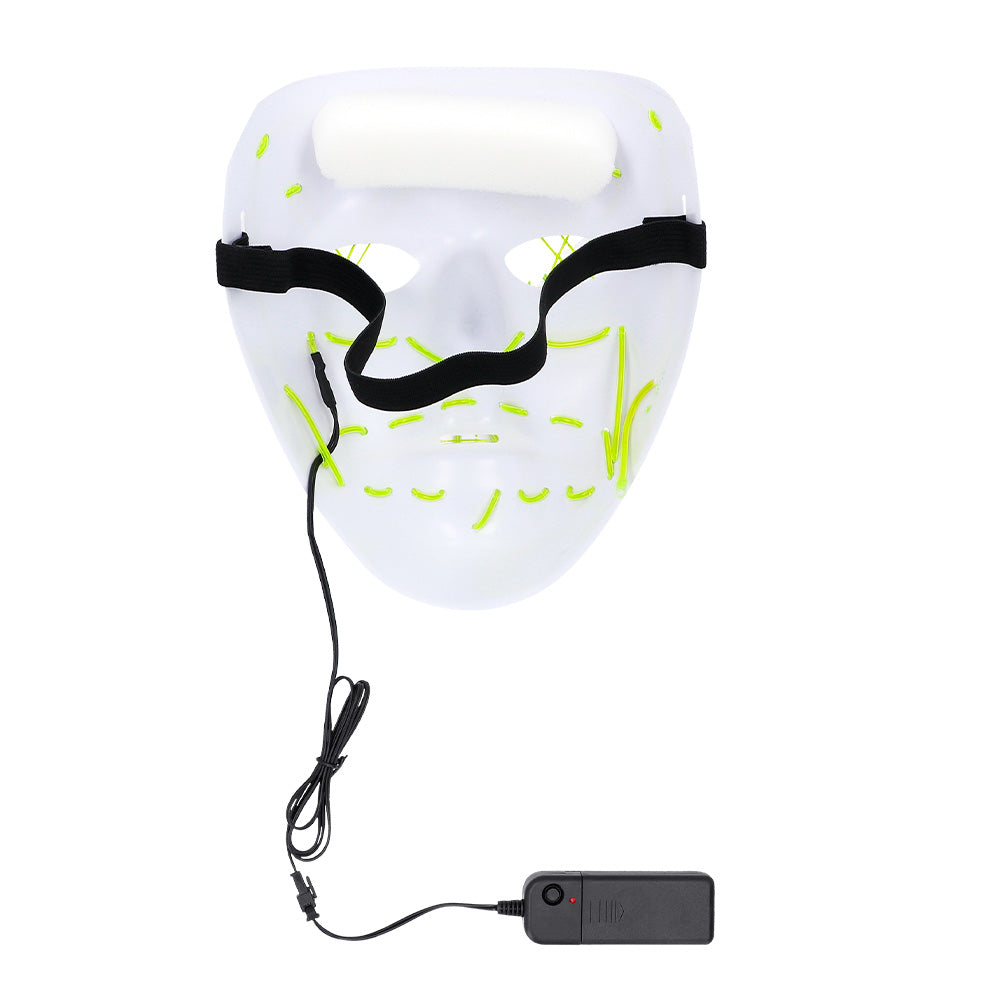 Masque LED Lumineux 3 Modes - Déguisement Halloween Adulte