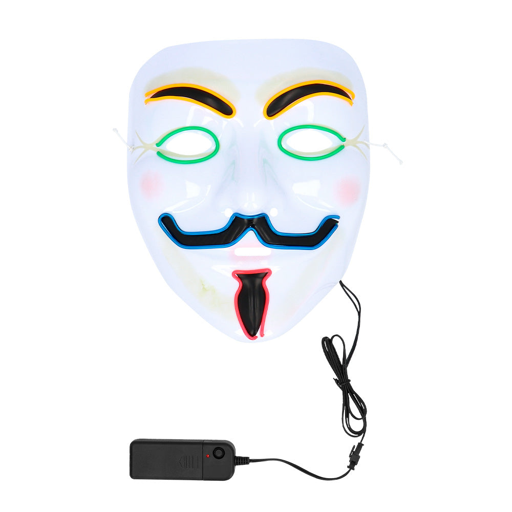 Masque LED Lumineux 3 Modes - Déguisement Halloween Adulte