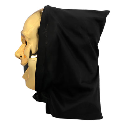 Masque Or Brillant avec Capuche Noire - Déguisement Mystérieux