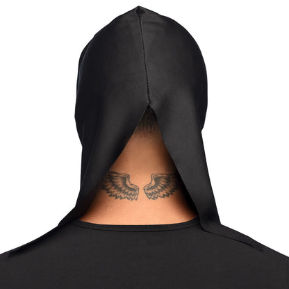 Masque Alien Phosphorescent avec Cagoule Noire - Déguisement Extraterrestre