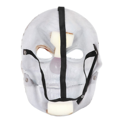 Masque Clown Squelette Blanc avec Nez Rouge - Déguisement Adulte