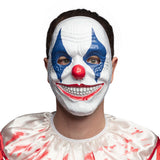 Masque de Clown Terrifying - Blanc Bleu Rouge avec Nez