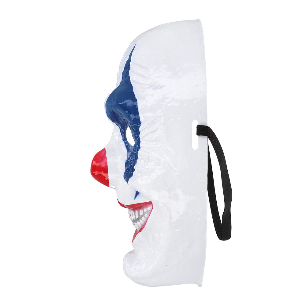 Masque de Clown Terrifying - Blanc Bleu Rouge avec Nez