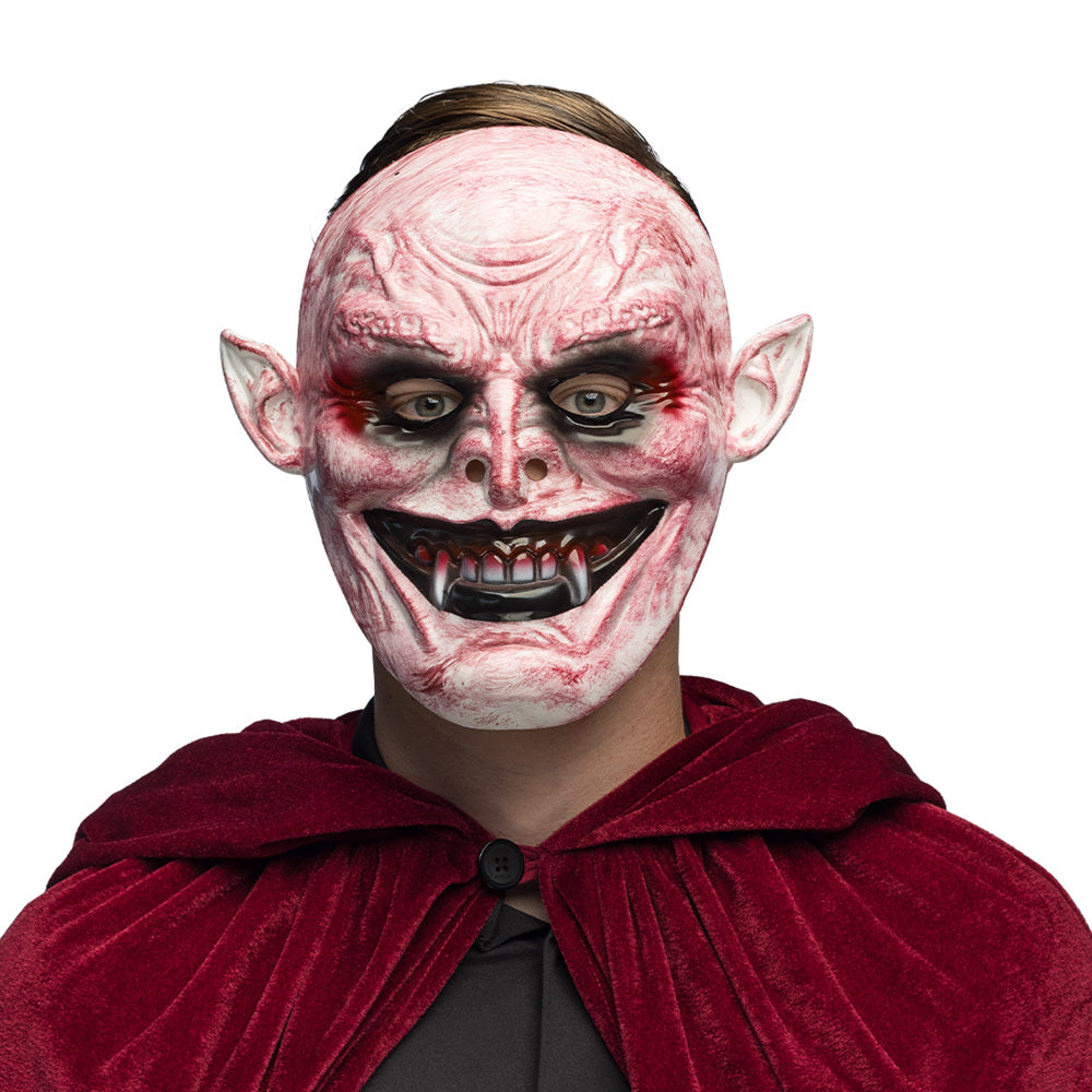 Masque Démon Rose Effrayant avec Crocs - Halloween