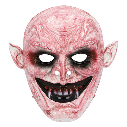 Masque Démon Rose Effrayant avec Crocs - Halloween